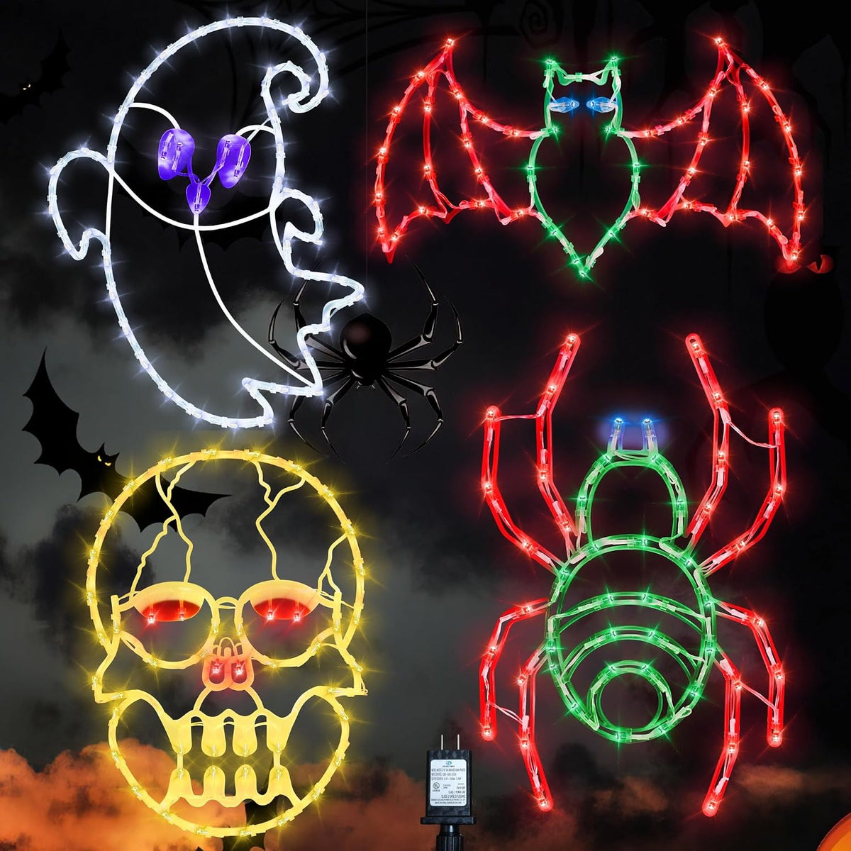 TRWYMZ Halloween Decorations - 16" Halloween Window Silhouette Lights