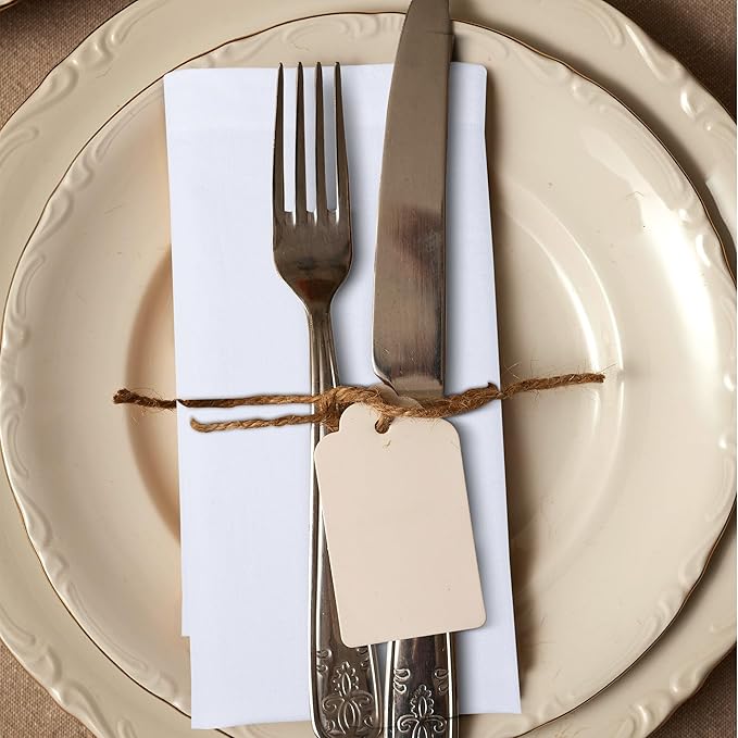 Urban Villa White Cloth Napkins Set of 12 100% Cotton Dinner Napkins Cloths W...
