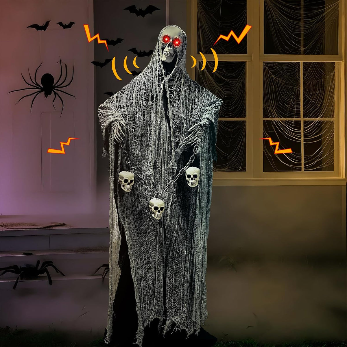 Animated Halloween Decorations Outdoor, 71'Animatronic Halloween Decoration