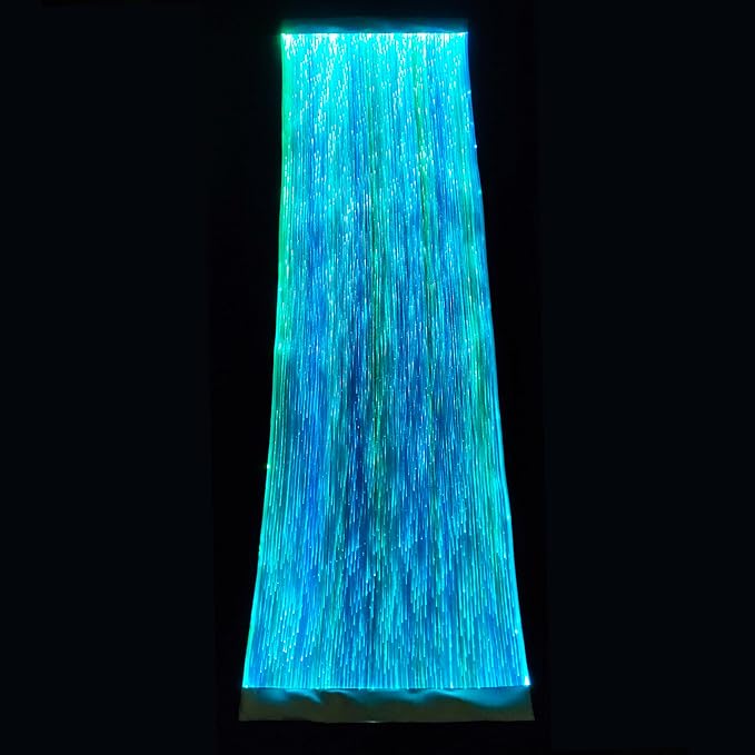 LED Light Up Coffee Table Runner - Fiber Optic Fabric Table Cloth Cover for P...
