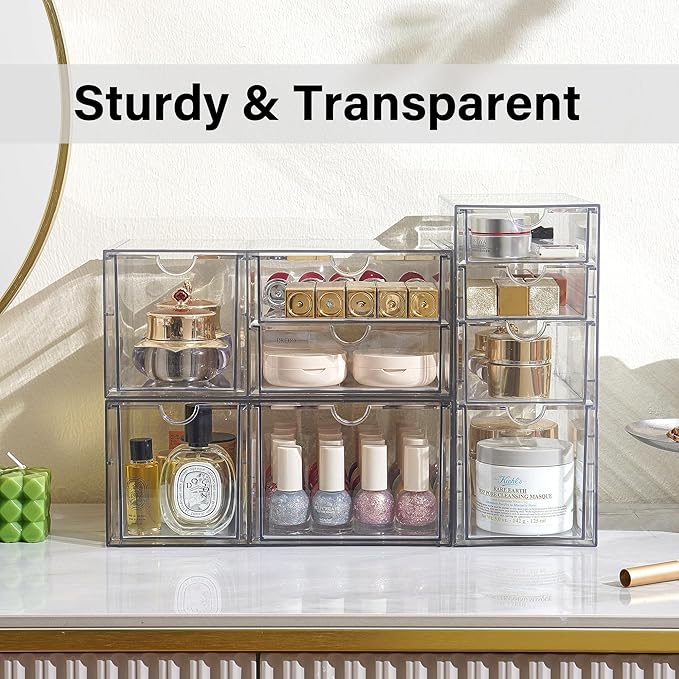 Prsildan Acrylic Drawer Makeup Organizer - Image 9