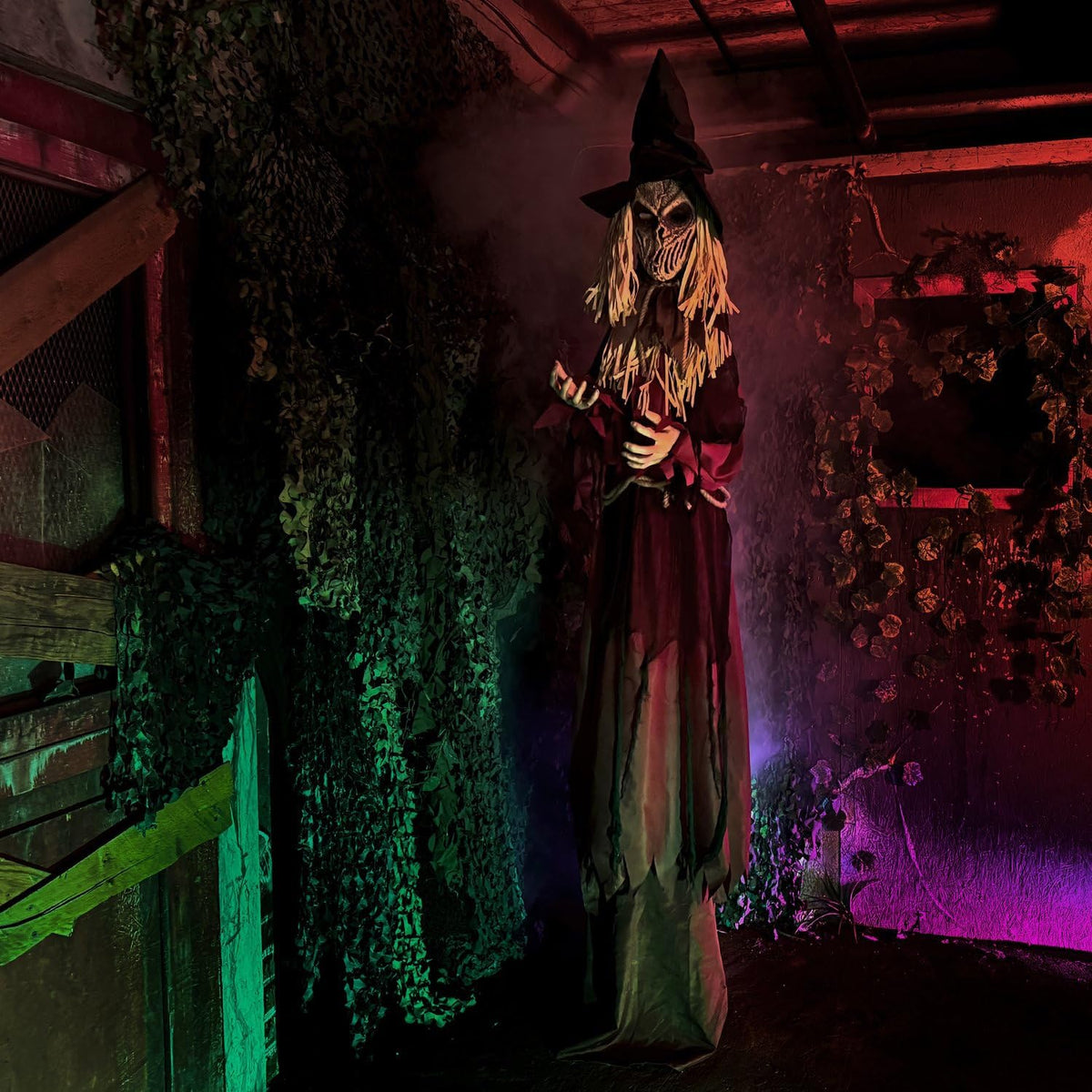 Haunted Hill Farm 7.9-Ft. Raising Scarecrow Halloween Animatronic