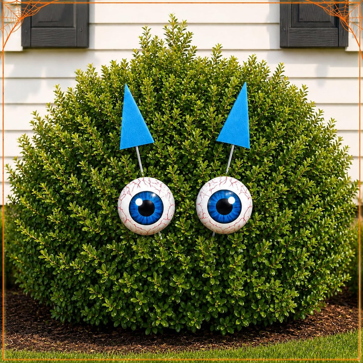 RattanView 12 Set Halloween Bush Eyes Decor Outdoor, 7.87'' Scary Bus...
