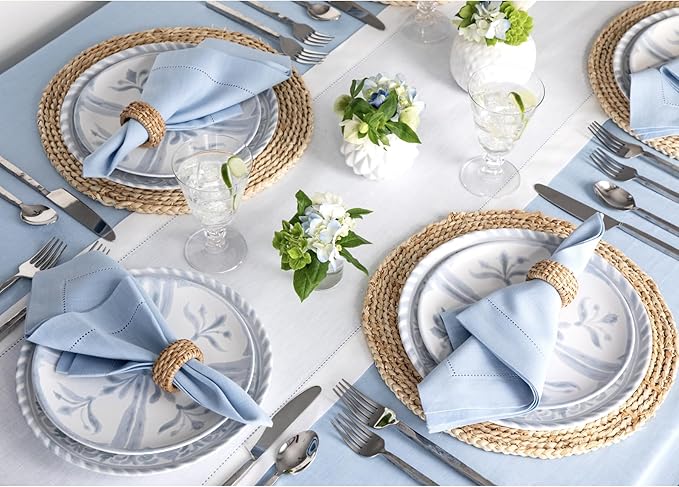 Solino Home Linen White Table Runner 144 Inches Long - 100% Pure Linen Extra ...