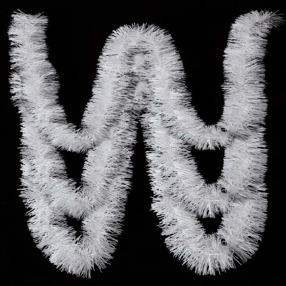 150 FT White Tinsel Garland Christmas Holiday Tinsel Garland Halloween New Ye...