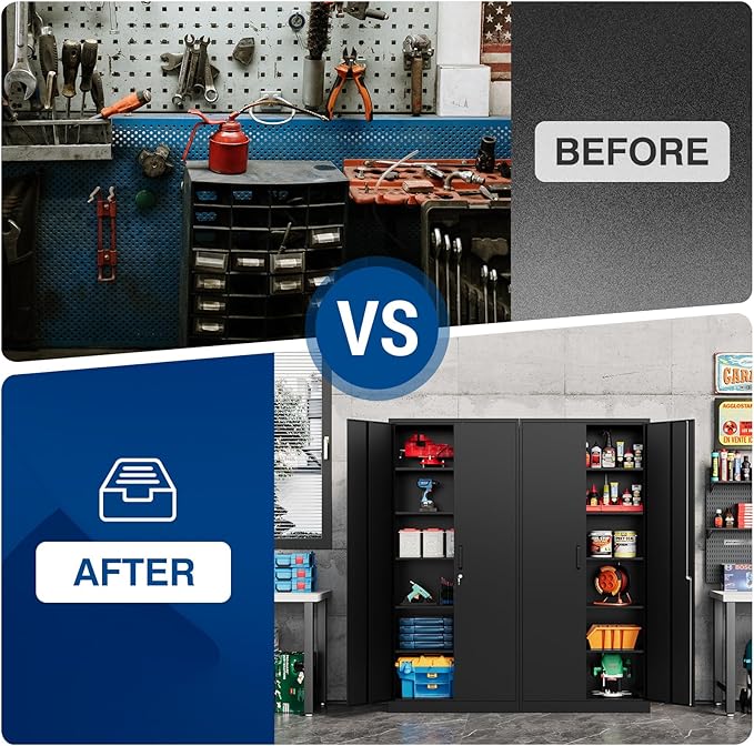 Metal Storage Cabinet-72” Tall Steel File Cabinet - Image 8