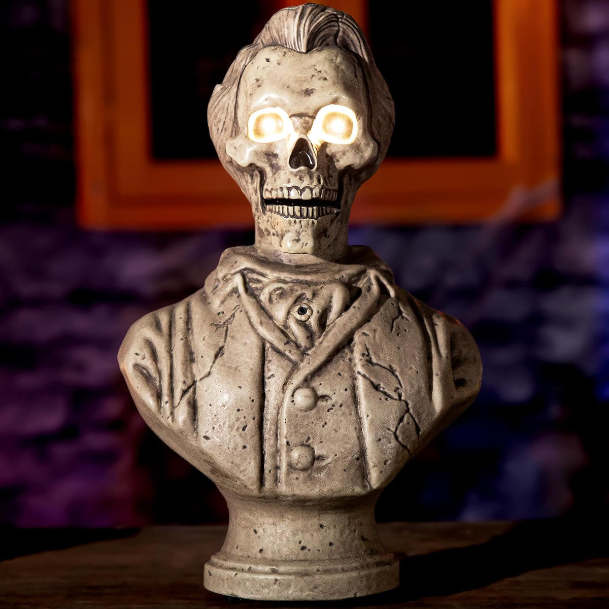 Halloween Animatronics Talking Stone Statue Decorations, Animated Props with ...