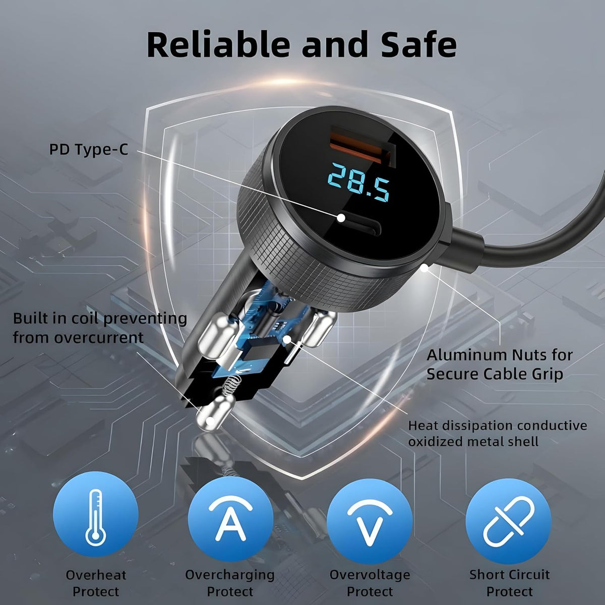 Starlink Mini Car Adapter, 3M/10FT, 3in1 Starlink Mini Power Cable