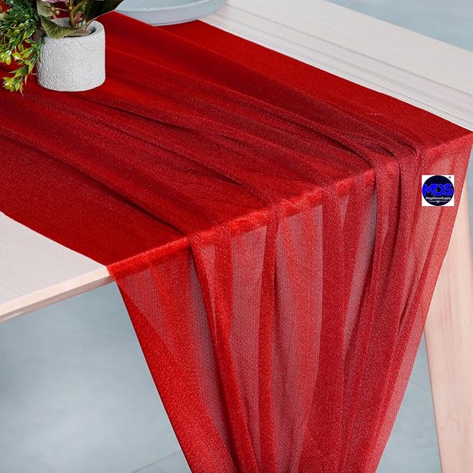 MDS Halloween Chiffon Table Runner - 12 Pack, 29 x 170 Inches, 14ft Each - Sh...