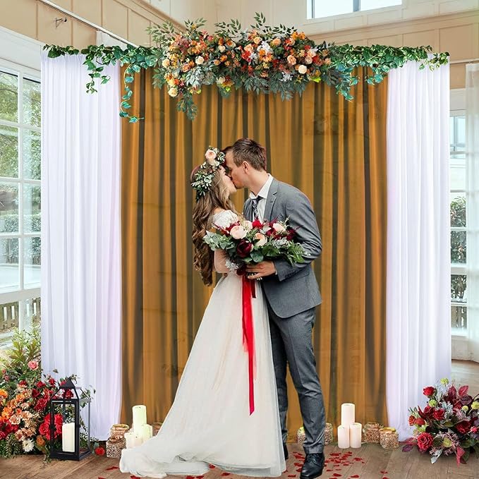 10 x 7 Feet Brown Backdrop Curtain for Partie, Background Curtains for Photos...