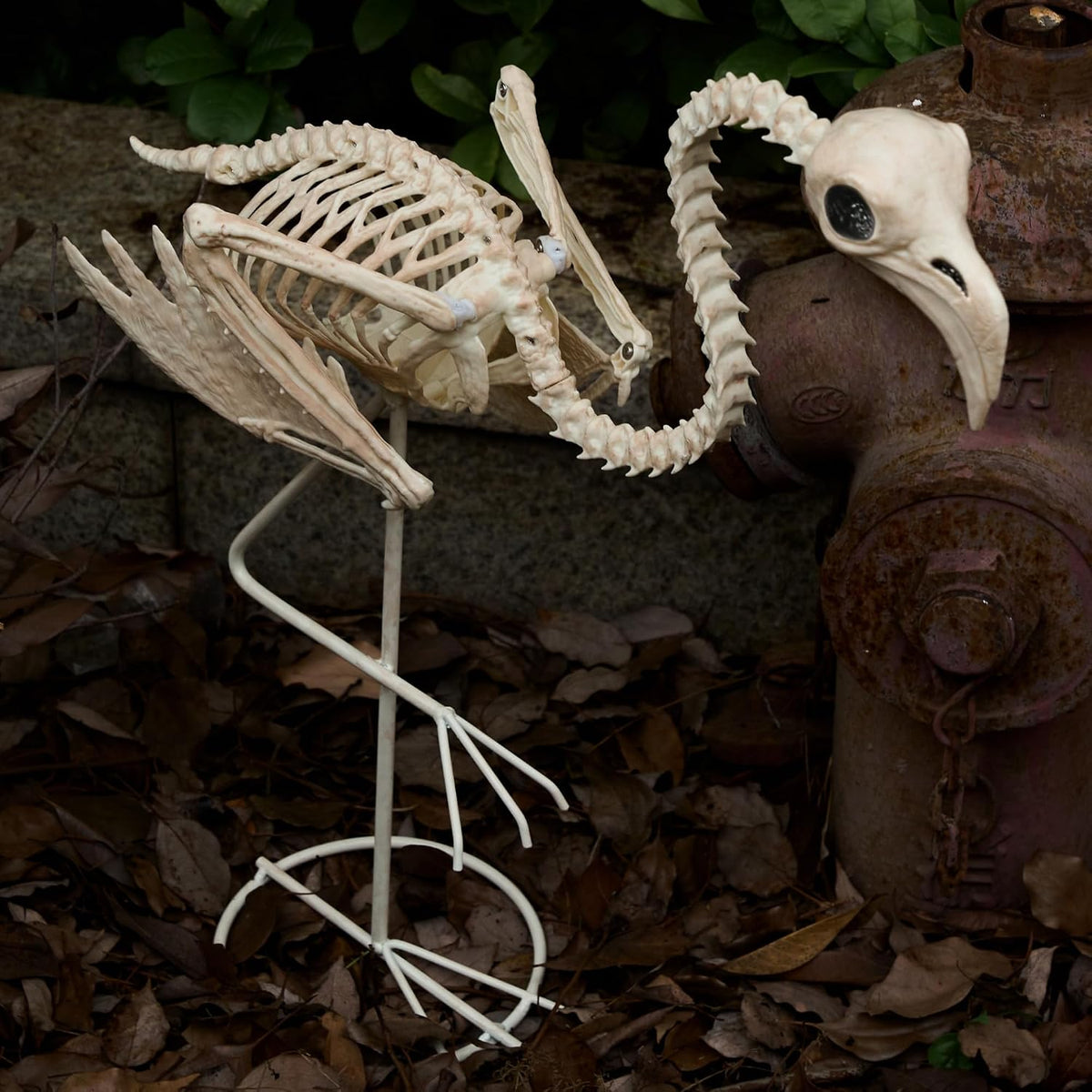 JOYIN Flamingo Skeleton Halloween Decorations 27.6 Inch Tall Spooky Flamingo ...