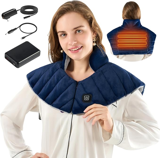 Portable Cordless Heating Pad for Neck, Shoulders & Back by HOTHUGZ