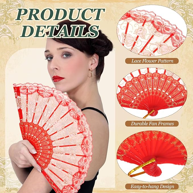Geetery 30 Pcs Folding Hand Fan for Line Dancing Spanish Boots on the Ground ...