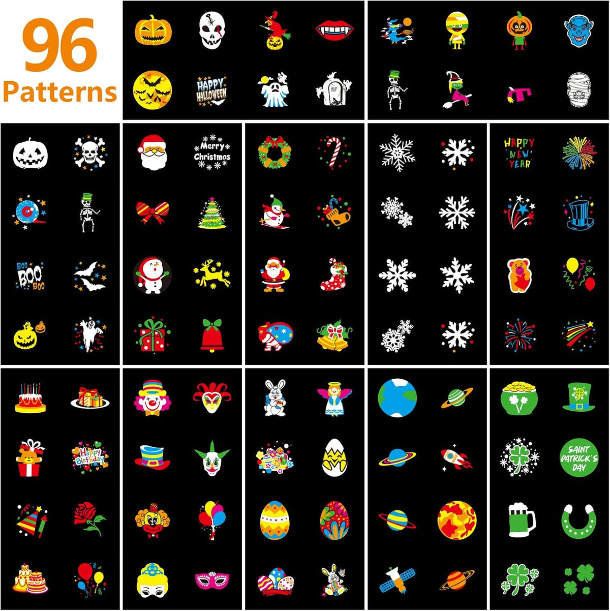Halloween Projector Lights Outdoor, 8 Images Mode Halloween Lights Projector ...