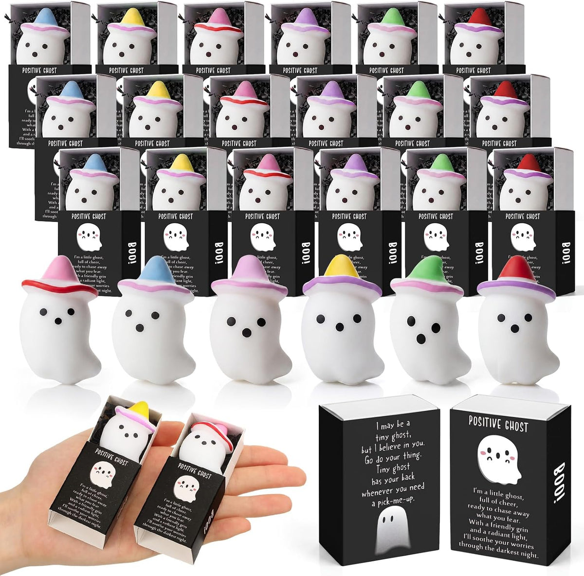 24 Sets Halloween Ghost Gifts Positive Halloween Party Favors
