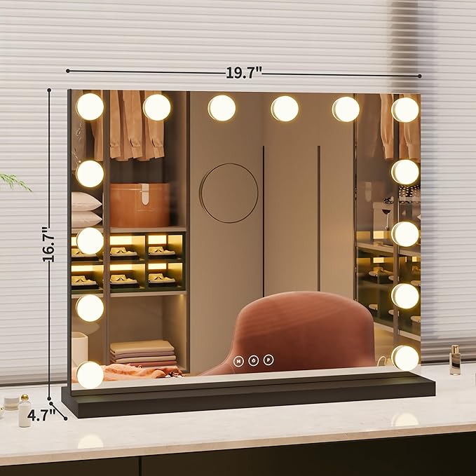 Vanity Mirror with Lights Lighted Makeup Mirror with Dimmable LED Bulbs - Image 9