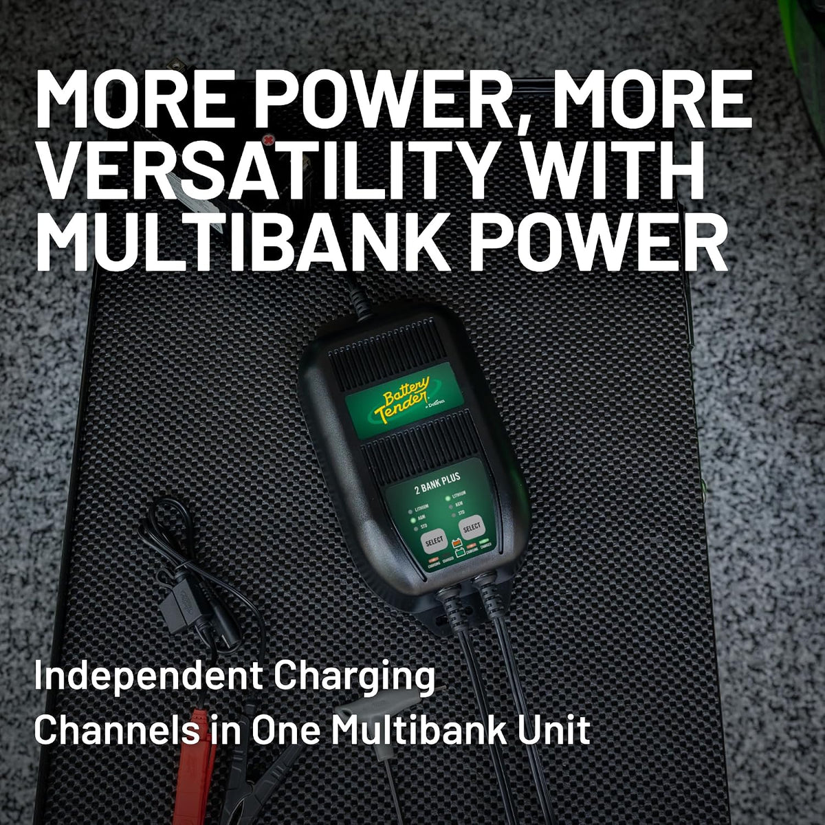 Battery Tender Plus 2 Bank Multibank Charger - 2.5 AMP (1.25 AMPs Per Bank) -...