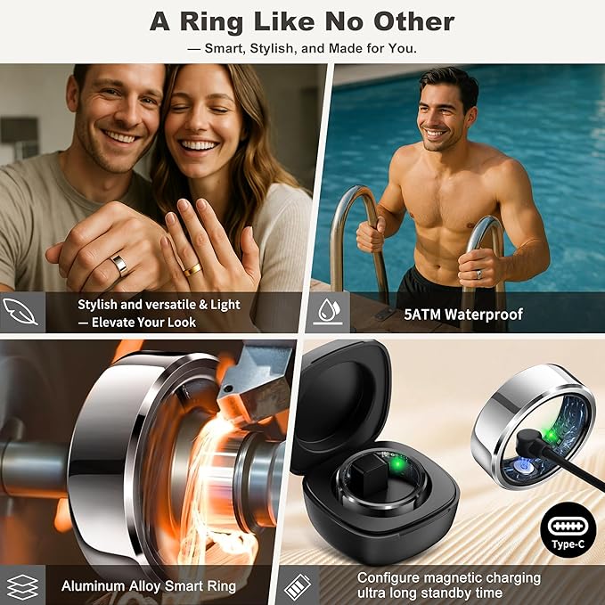 RIFESI Smart Ring for Women Men, Fashion Minimalist Fitness Ring & Sleep - Image 9