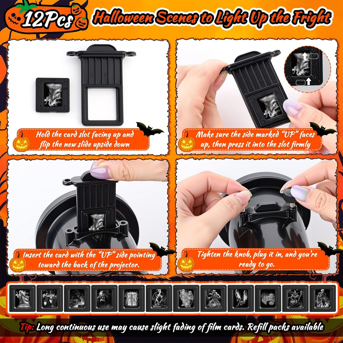 12 in 1 Halloween Ghost Projector Light Waterproof Outdoor Decor