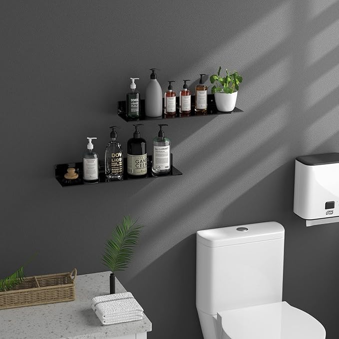 24 Inches Acrylic Wall Shelves 2 Pack, Floating Shelf - Image 6