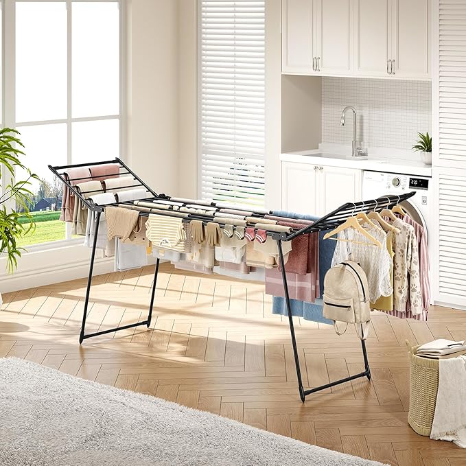 APEXCHASER Clothes Drying Rack Foldable, Large Drying Rack Clothing Retractable - Image 6