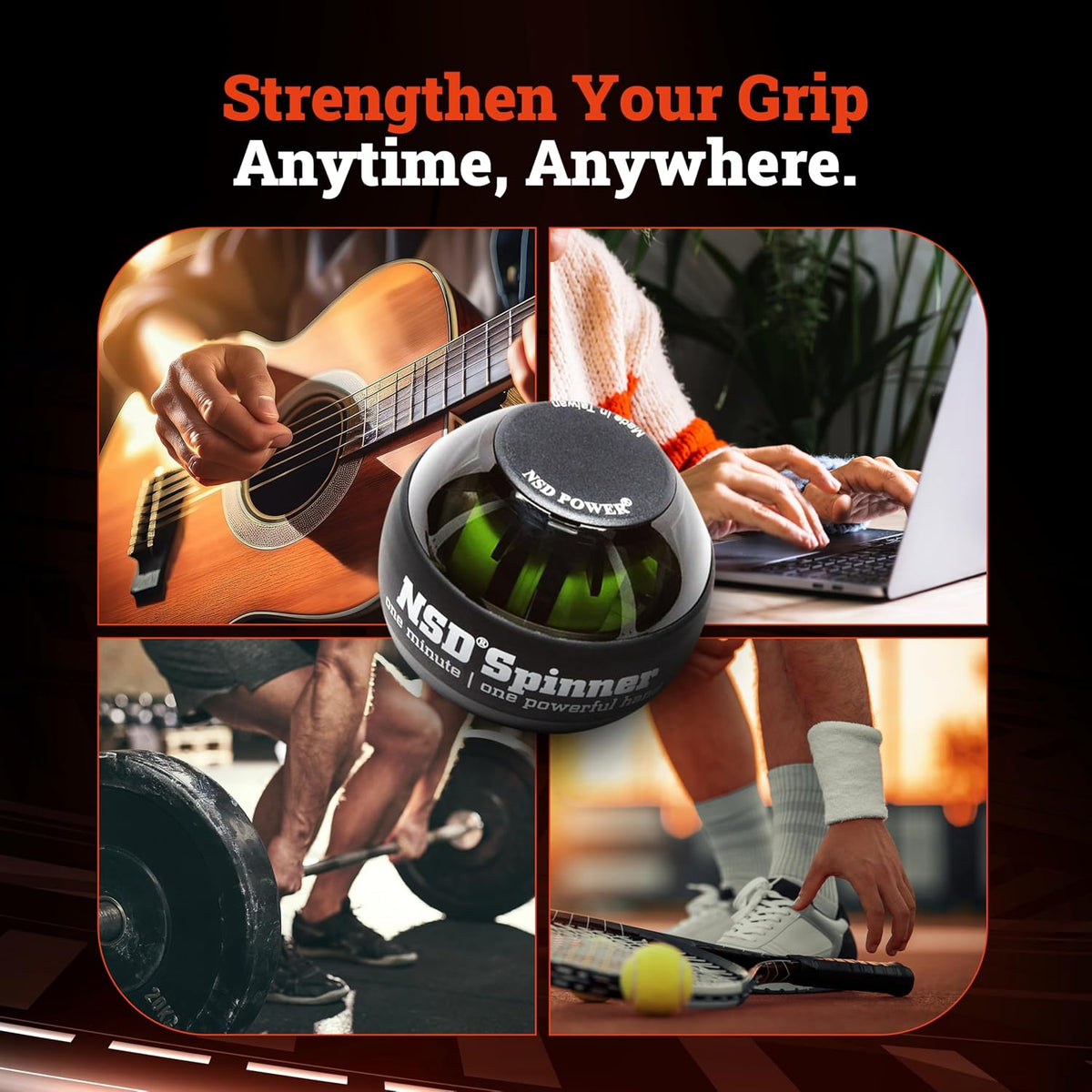 NSD Manual Thumb Wind Start Spinner Gyro Ball โ Up to 15,000-18,000 RPM Premi...