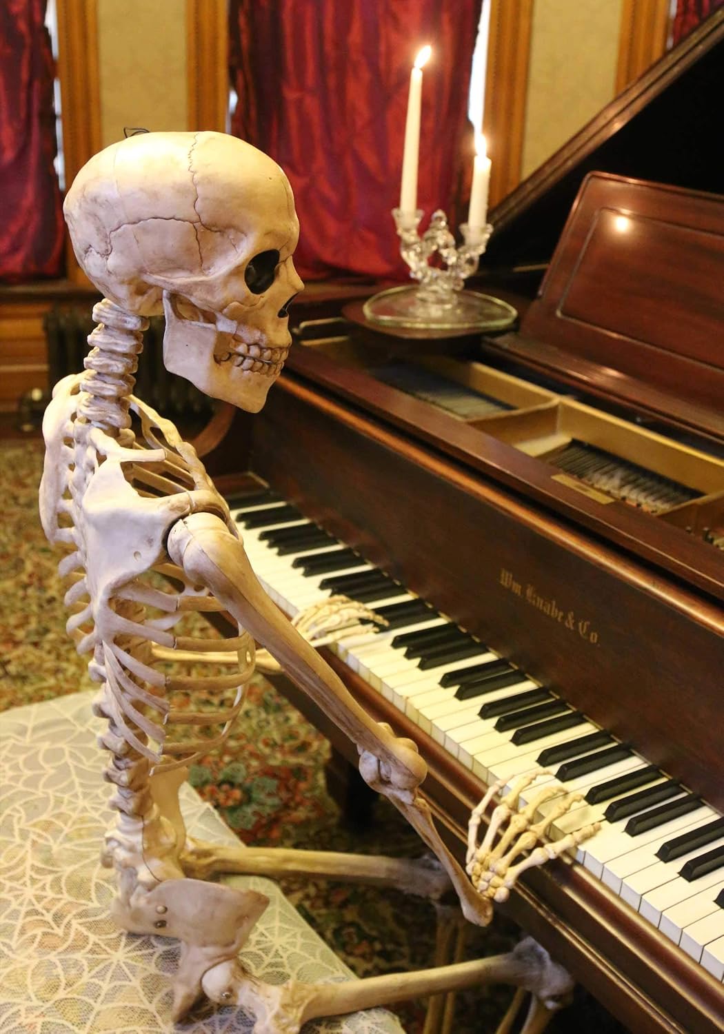 Crazy Bonez Original Pose-N-Stay Halloween Skeleton, 5 FT โ Life-Size