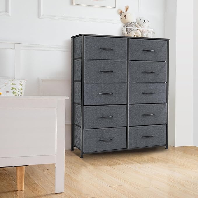 Dresser for Bedroom with 10 Drawers, Chest of Drawers, Storage Drawers - Image 9