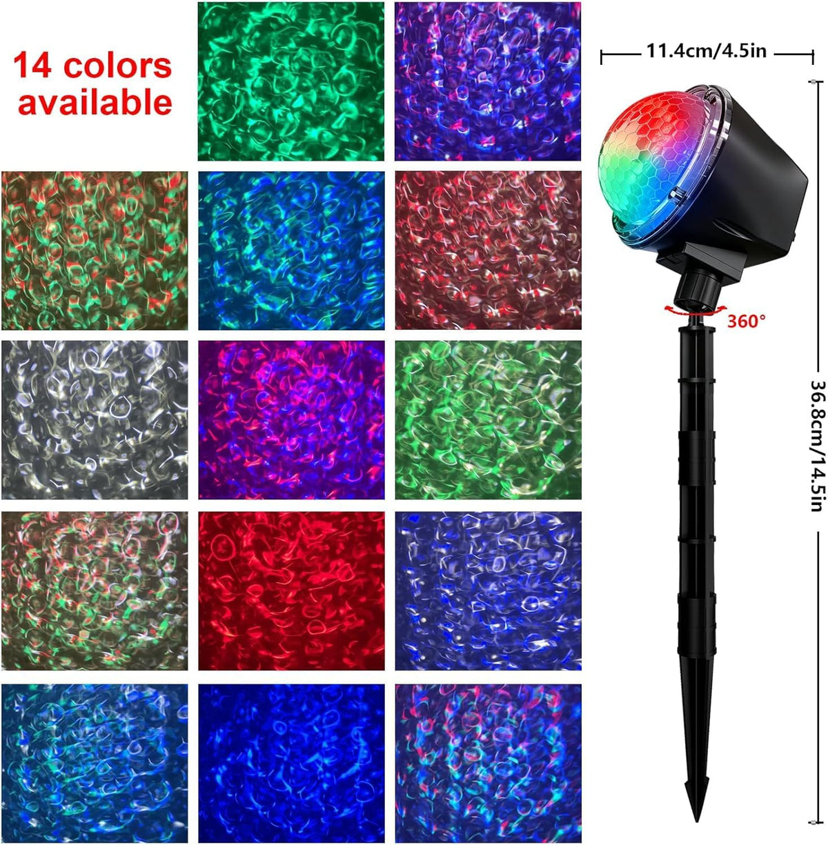 Christmas Ocean Wave Projector Light Outdoor๏ผHalloween Water Effect Lamp