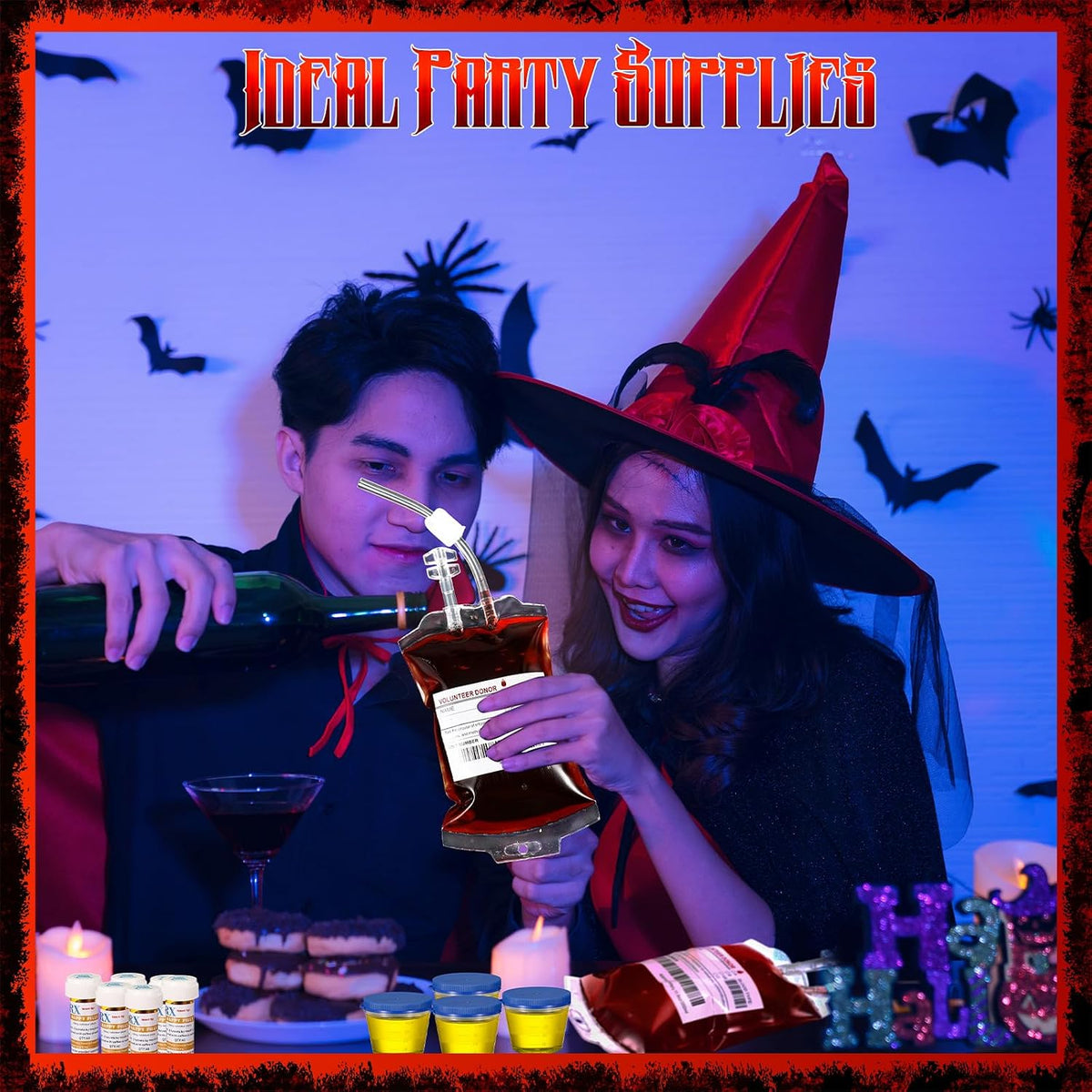 84 Pcs Halloween Blood Bags Party Supplies Decoration