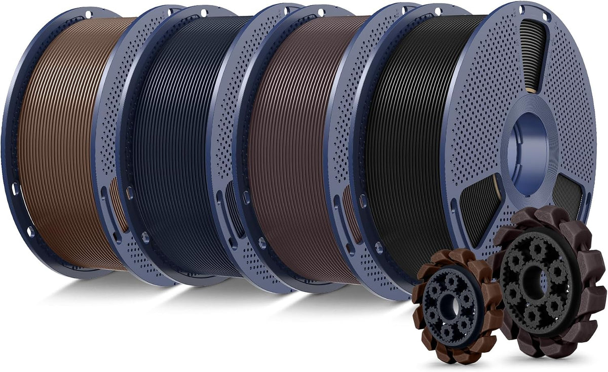 SUNLU PLA+2.0 3D Printer Filament, Multicolor, 4-Pack (4KG)