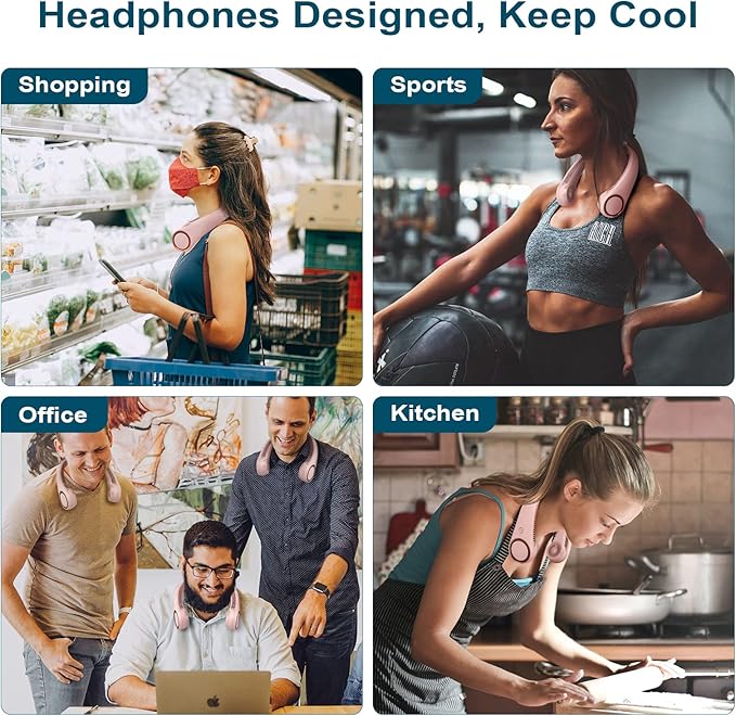 CIVPOWER Neck Fan: Portable Personal Neck Cooling Rechargeable Bladeless Fan - Image 9