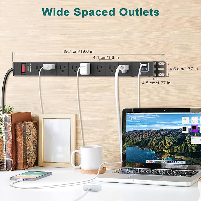 QBA 8 Outlet Metal Power Strip - Image 8
