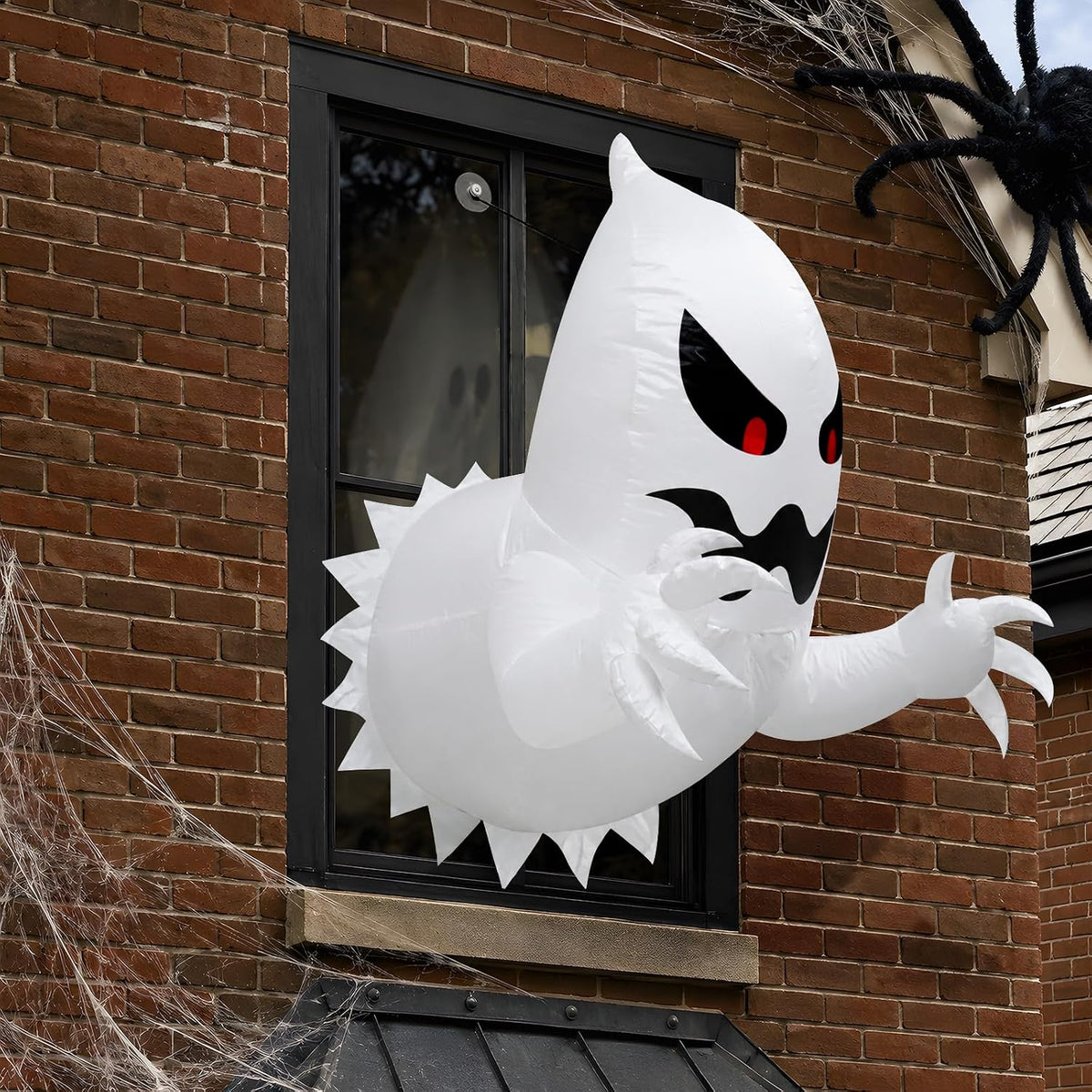 Halloween Ghost Inflatables Broke Out from Window Decorations Outdoor Yard