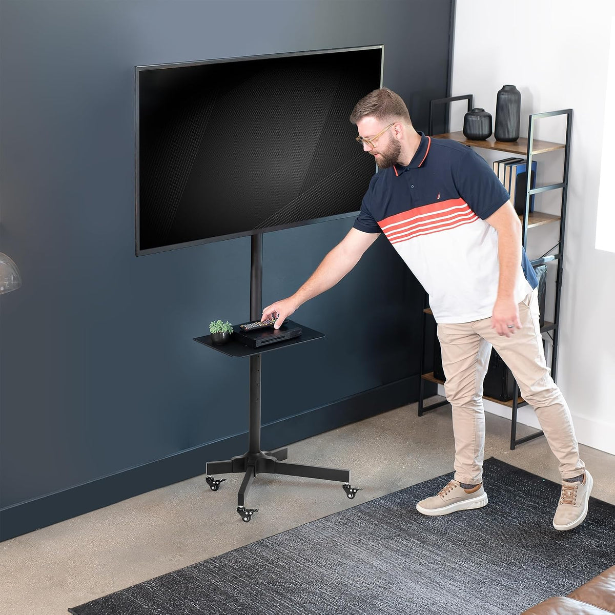 VIVO Mobile TV Cart with Laptop DVD Shelf for 13-60 in Screens