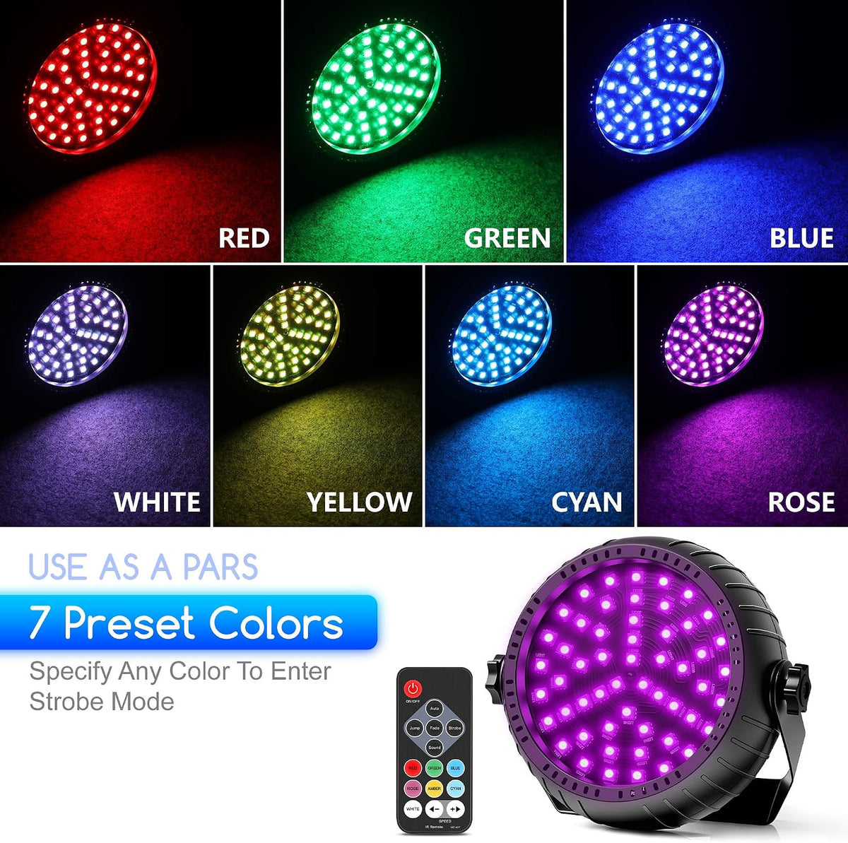 Strobe Lights for Halloween, Battery Powered Mini Party Light