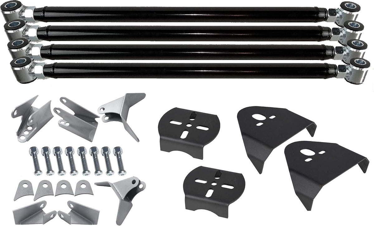 Weld-On Triangulated 4 Link Suspension Kit with Rear Air Bag Brackets