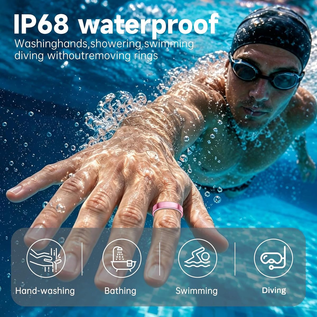 Smart Ring for Women & Men, AI Health Analysis, Thin Fitness Tracker Ring...