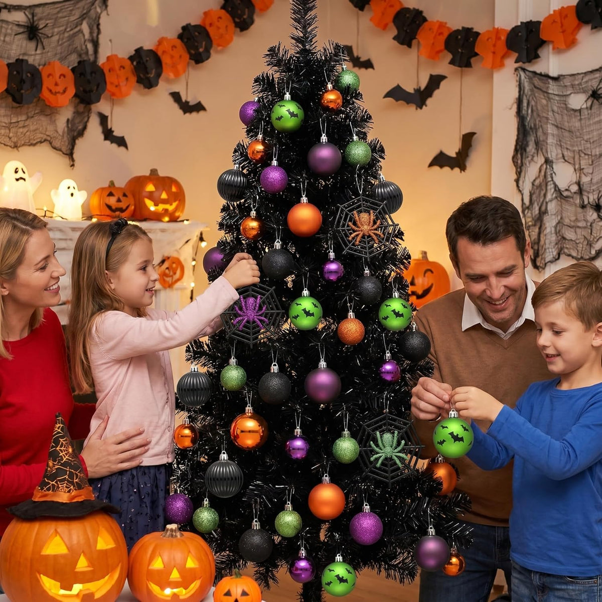 Valery Madelyn 64ct Halloween Ornaments Shatterproof Tree Decoration Indoor