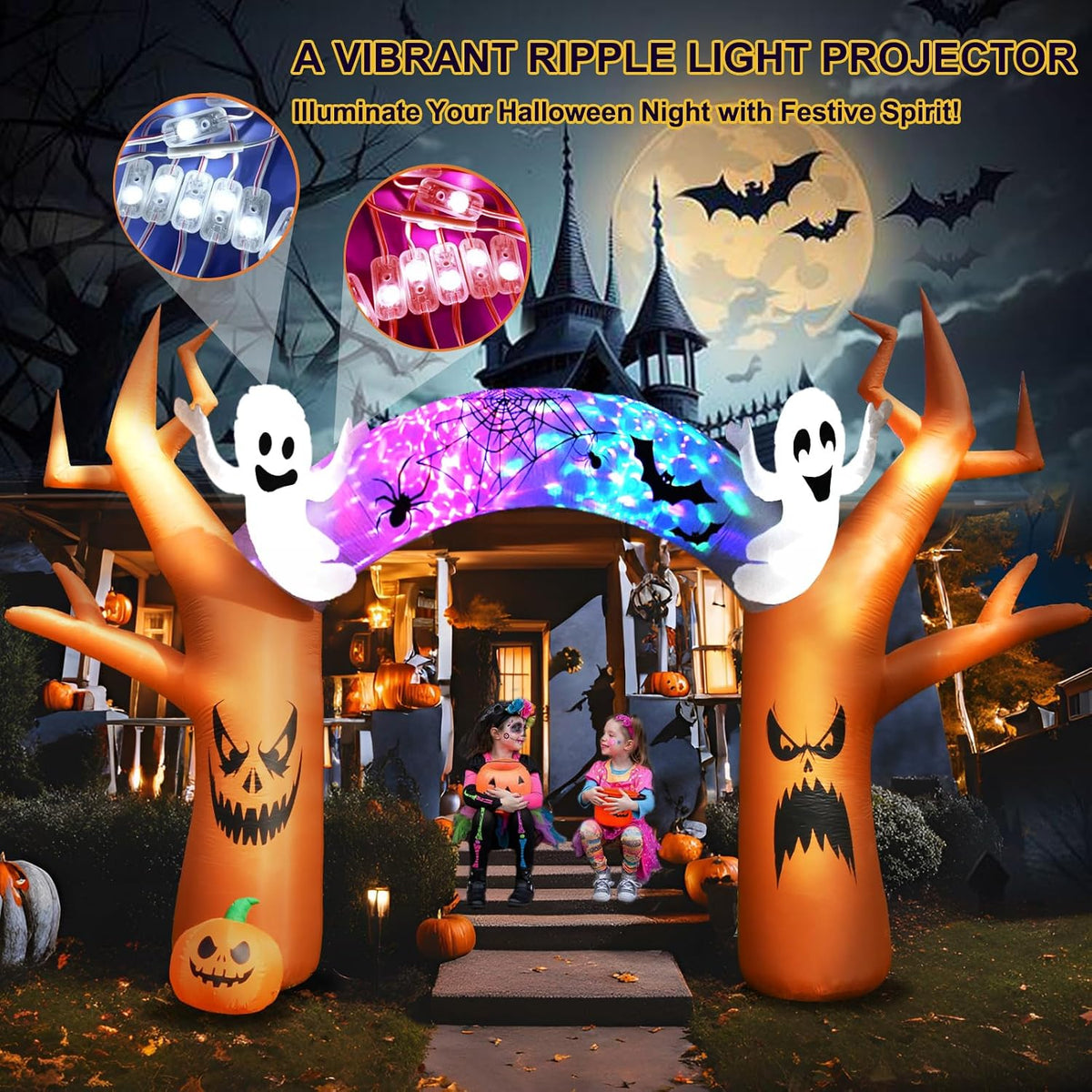 17 FT Halloween Inflatable Tree Archway Outdoor Yard Decoration