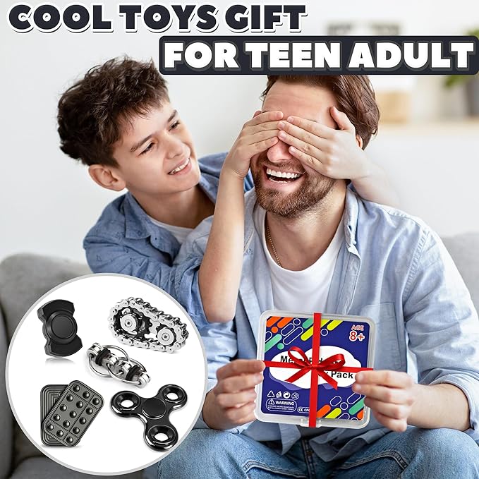 Valentines Day Gifts for Him 5 Pcs Fidget Toys Adults & Teen Metal Fidgets - Image 6