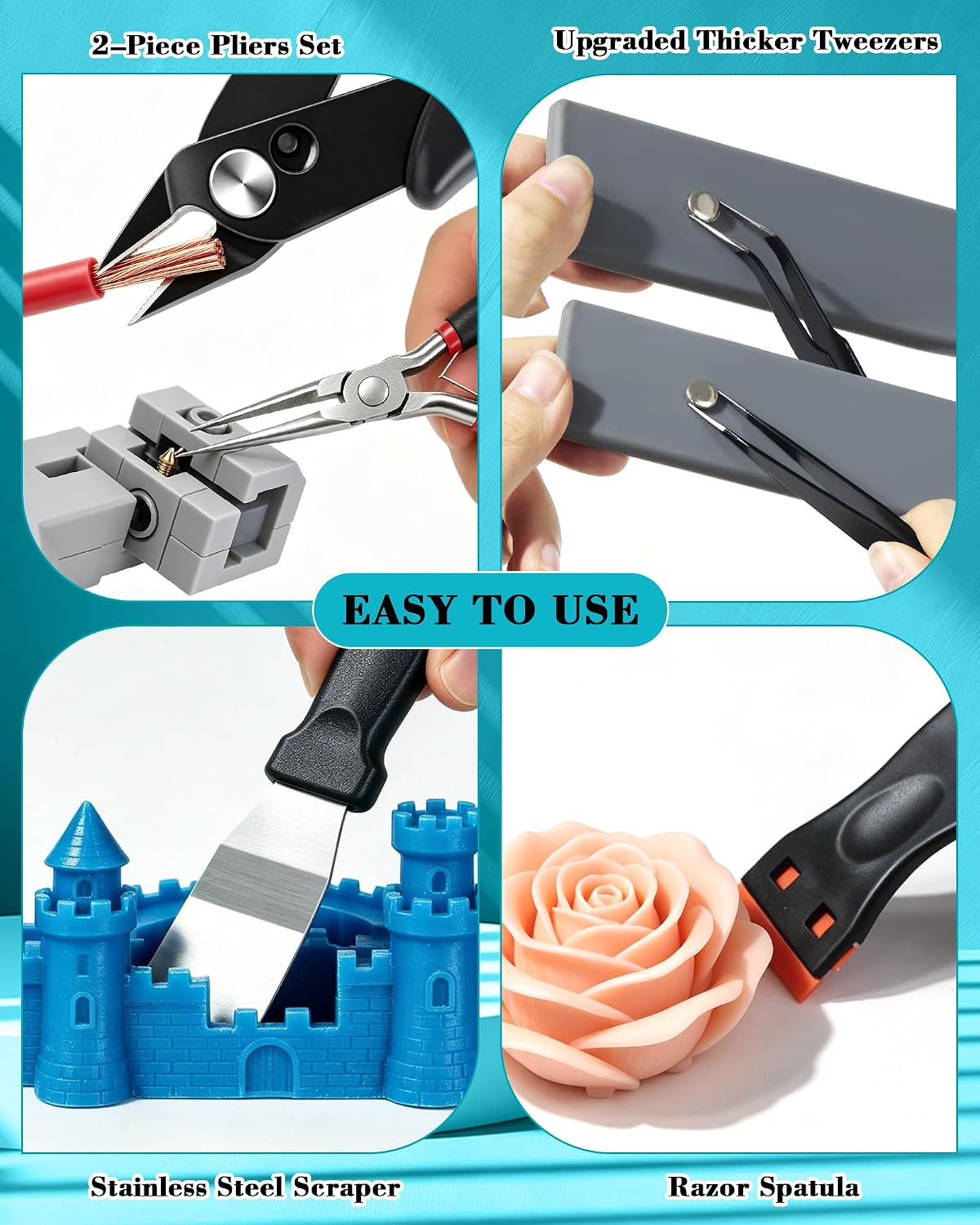 FIVEIZERO 78Pcs 3D Printer Accessories Tool Kit for All FDM/SLA Printers