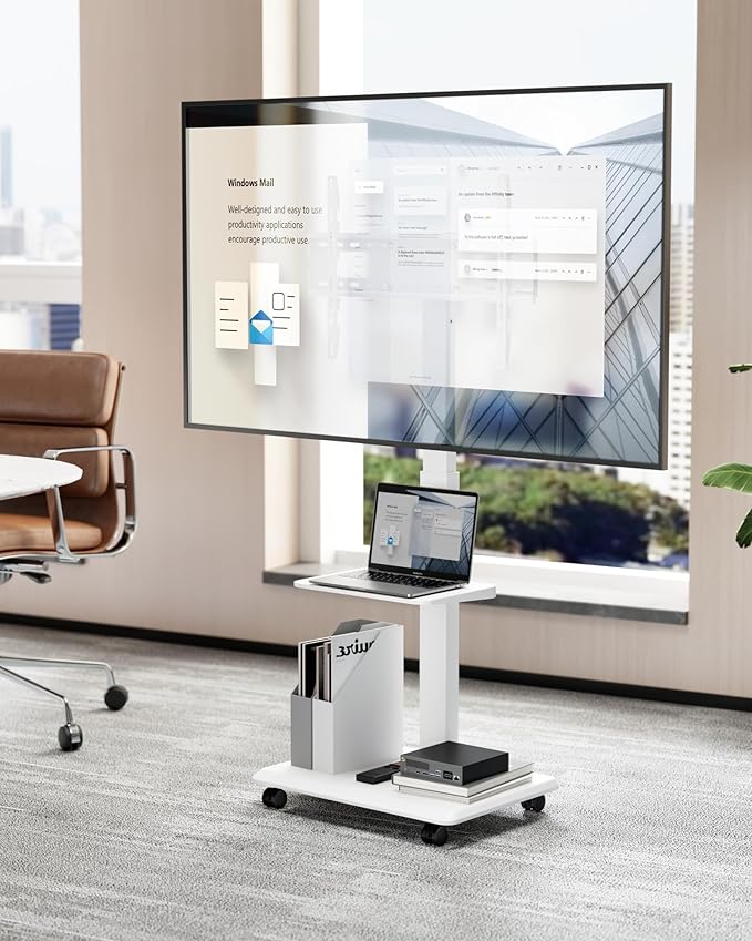 ECOTINY Steel Base Rolling TV Stand - Image 9