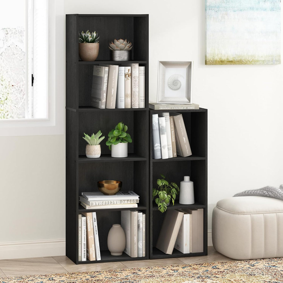 Furinno LUDER Book Shelf, 5-Tier Bookshelf, Bookcase with Open Shelves, 9.4 x...