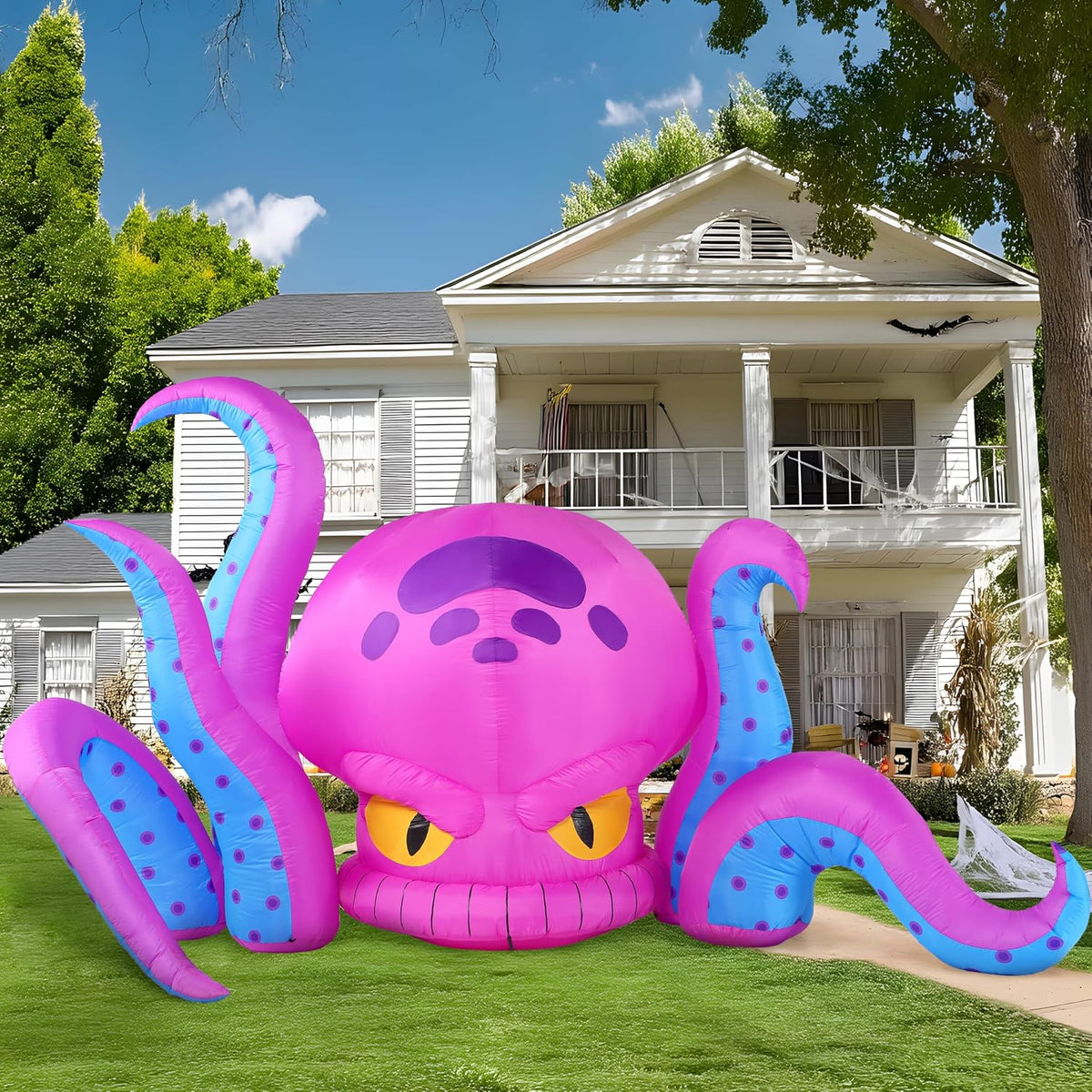 JOYIN 10FT Long Halloween Inflatable Octopus Decoration Octopus with Tentacle...