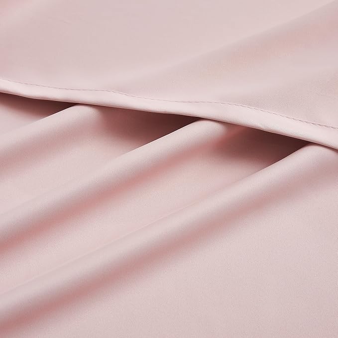 DUALIFE Blackout Curtains Baby Pink 90 Inch Length - Image 8