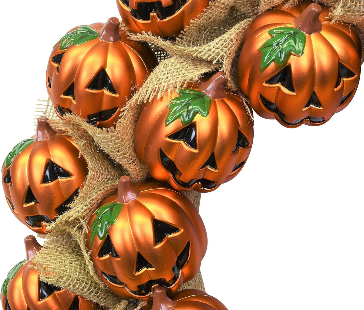 Tree Buddees Jack-O-Lantern Pumpkin Halloween Wreath Decoration