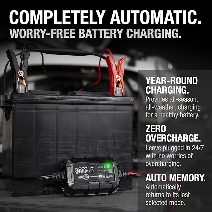 NOCO GENIUS5: 5A 6V/12V Smart Battery Charger – Automatic Maintainer, Trickle - Image 7