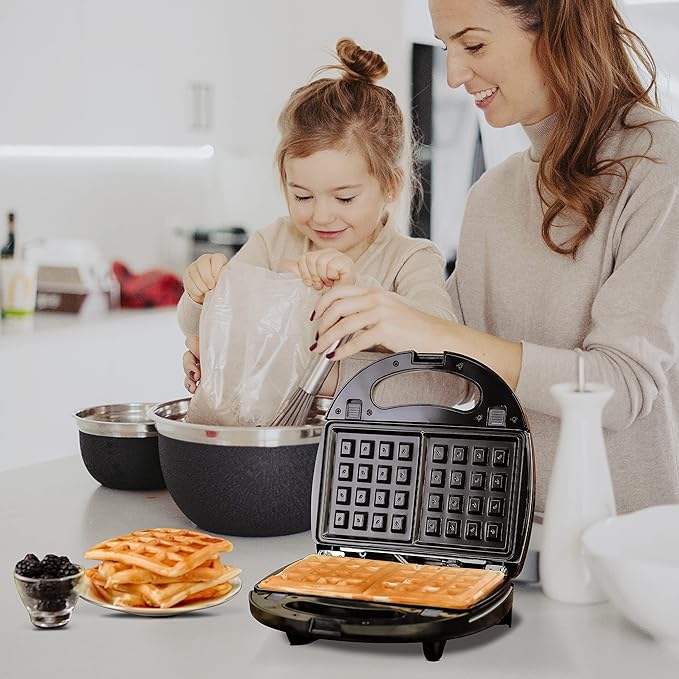 OVENTE Electric Sandwich, Panini and Waffle Maker Set - Image 8