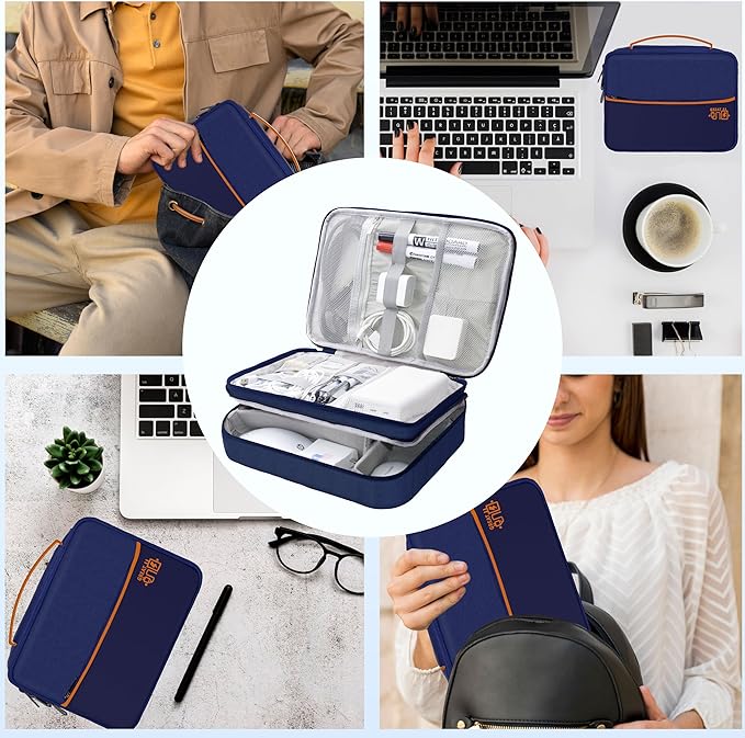 Electronics Organizer, Travel Cord Organizer Pouch, Portable Cable Organizer - Image 8